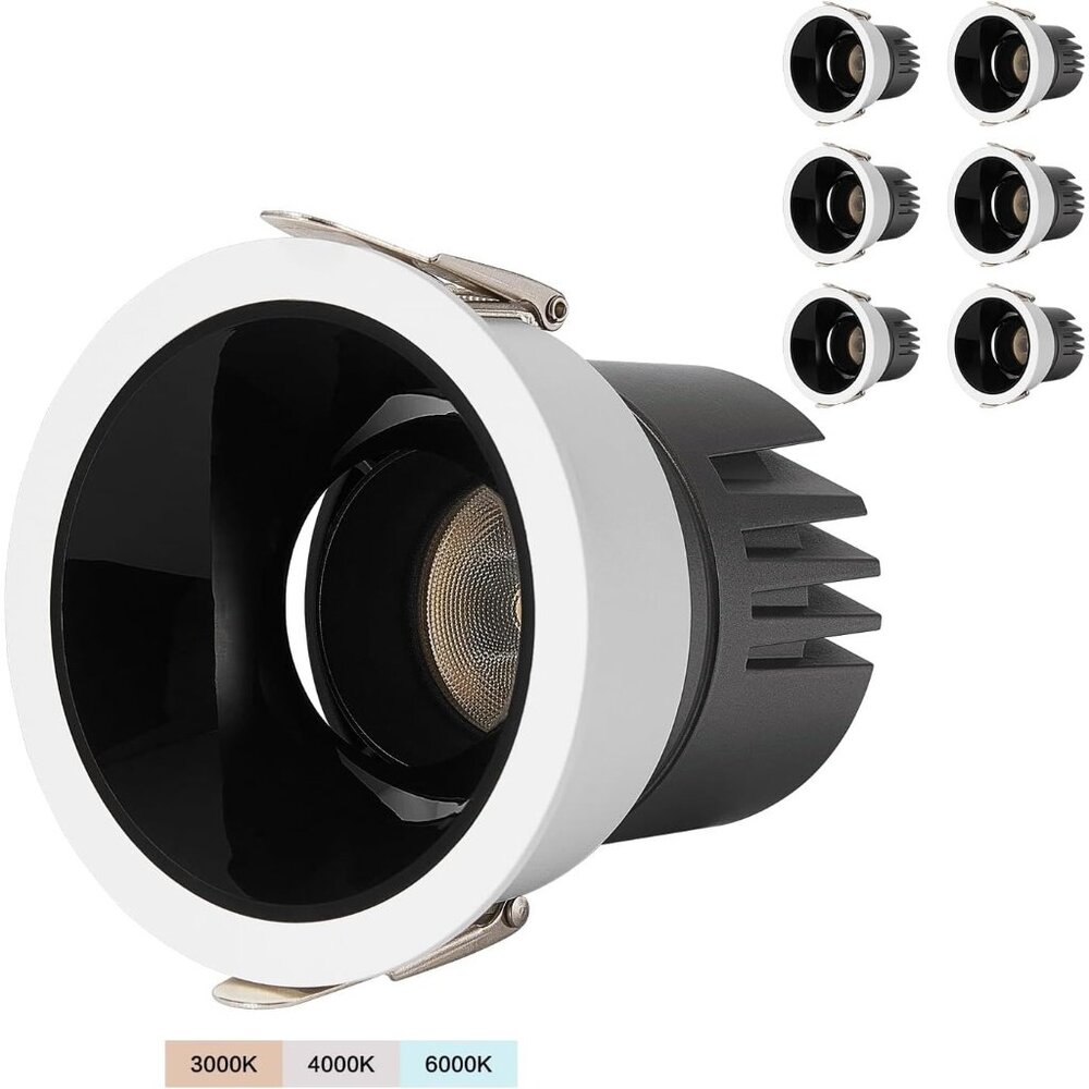 CXWV 3 Inch LED Recessed Downlight,7W Dimmable Anti-Glare Ceiling Light cri192